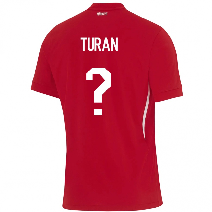 Niño Fútbol Camiseta Turquía Hasan Turan #0 Rojo 2ª Equipación 24-26 Argentina