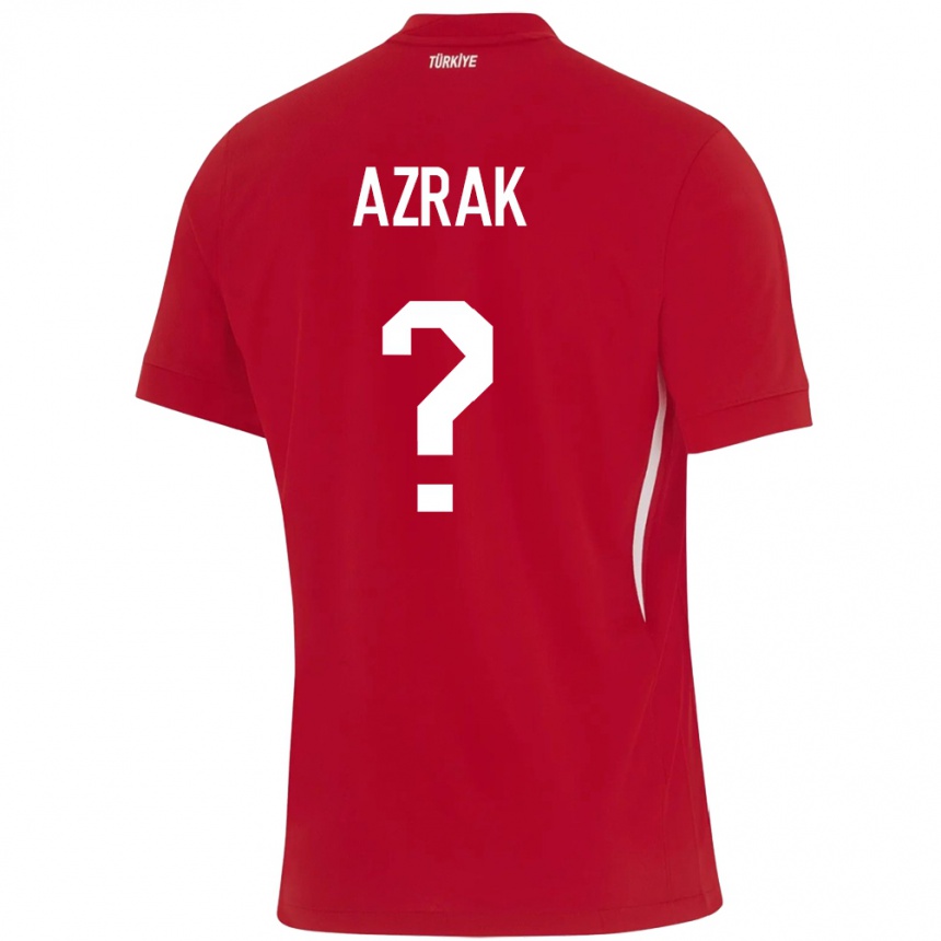 Niño Fútbol Camiseta Turquía Yunus Azrak #0 Rojo 2ª Equipación 24-26 Argentina