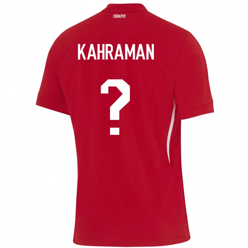 Niño Fútbol Camiseta Turquía Osman Kahraman #0 Rojo 2ª Equipación 24-26 Argentina