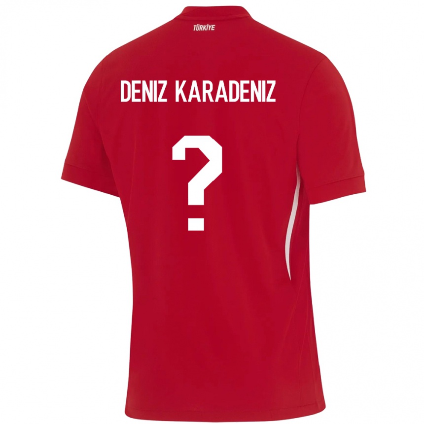 Niño Fútbol Camiseta Turquía Mustafa Deniz Karadeniz #0 Rojo 2ª Equipación 24-26 Argentina