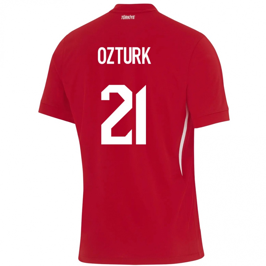 Niño Fútbol Camiseta Turquía Melike Öztürk #21 Rojo 2ª Equipación 24-26 Argentina