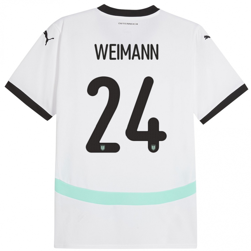 Niño Fútbol Camiseta Austria Andreas Weimann #24 Blanco 2ª Equipación 24-26 Argentina