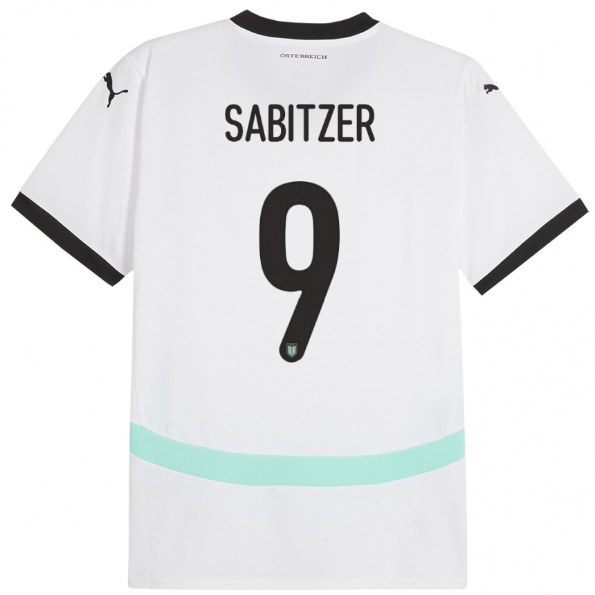 Niño Fútbol Camiseta Austria Marcel Sabitzer #9 Blanco 2ª Equipación 24-26 Argentina