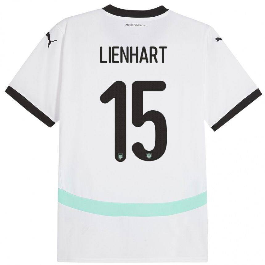 Niño Fútbol Camiseta Austria Philipp Lienhart #15 Blanco 2ª Equipación 24-26 Argentina