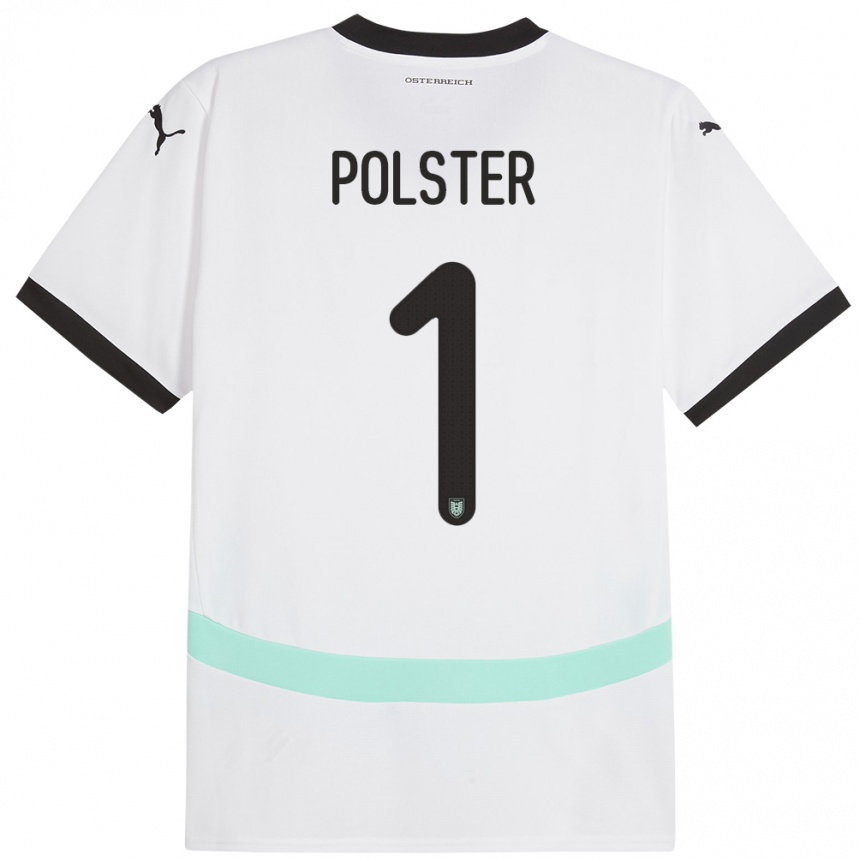 Niño Fútbol Camiseta Austria Nikolas Polster #1 Blanco 2ª Equipación 24-26 Argentina