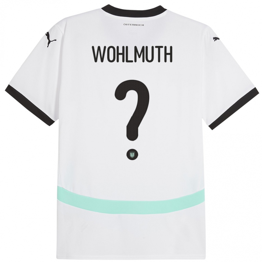 Niño Fútbol Camiseta Austria Fabian Wohlmuth #0 Blanco 2ª Equipación 24-26 Argentina