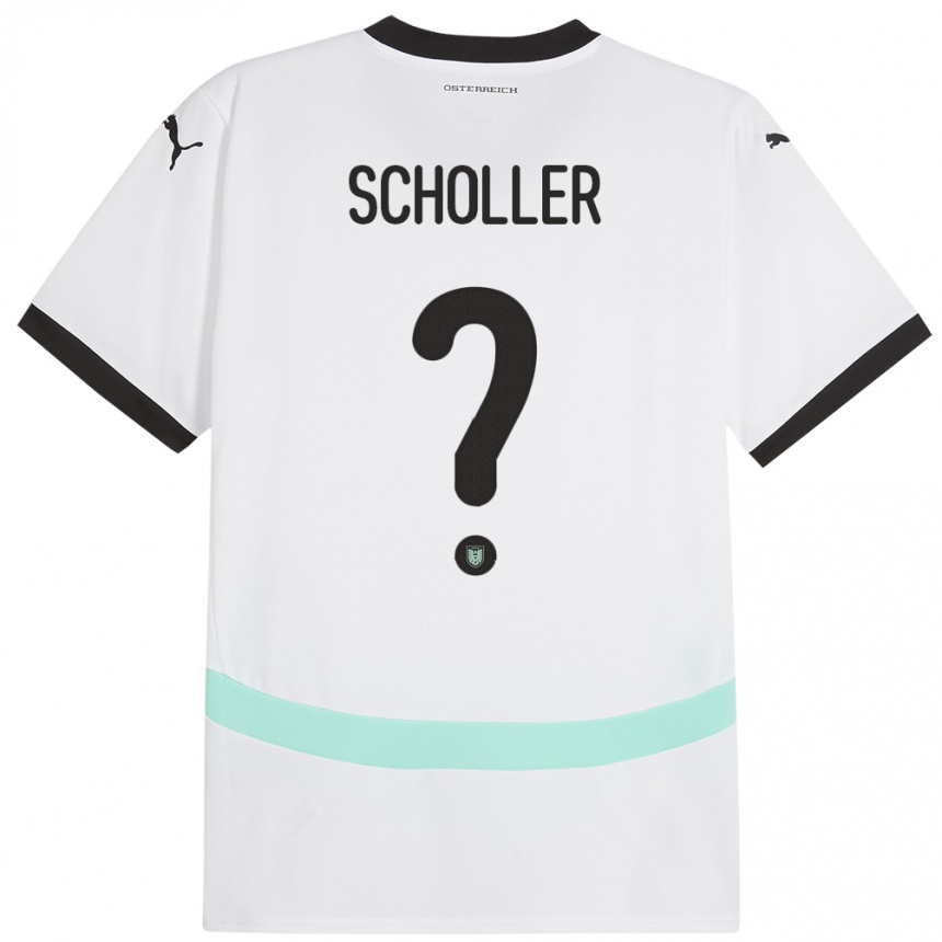 Niño Fútbol Camiseta Austria Jakob Schöller #0 Blanco 2ª Equipación 24-26 Argentina