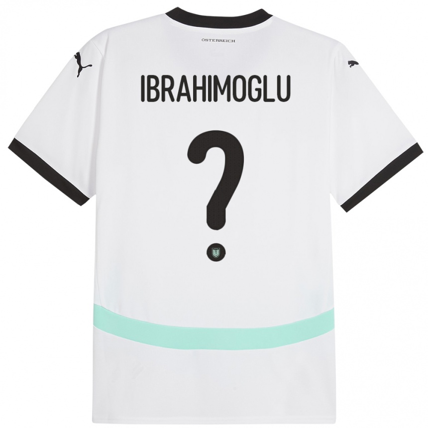 Niño Fútbol Camiseta Austria Mücahit Ibrahimoglu #0 Blanco 2ª Equipación 24-26 Argentina