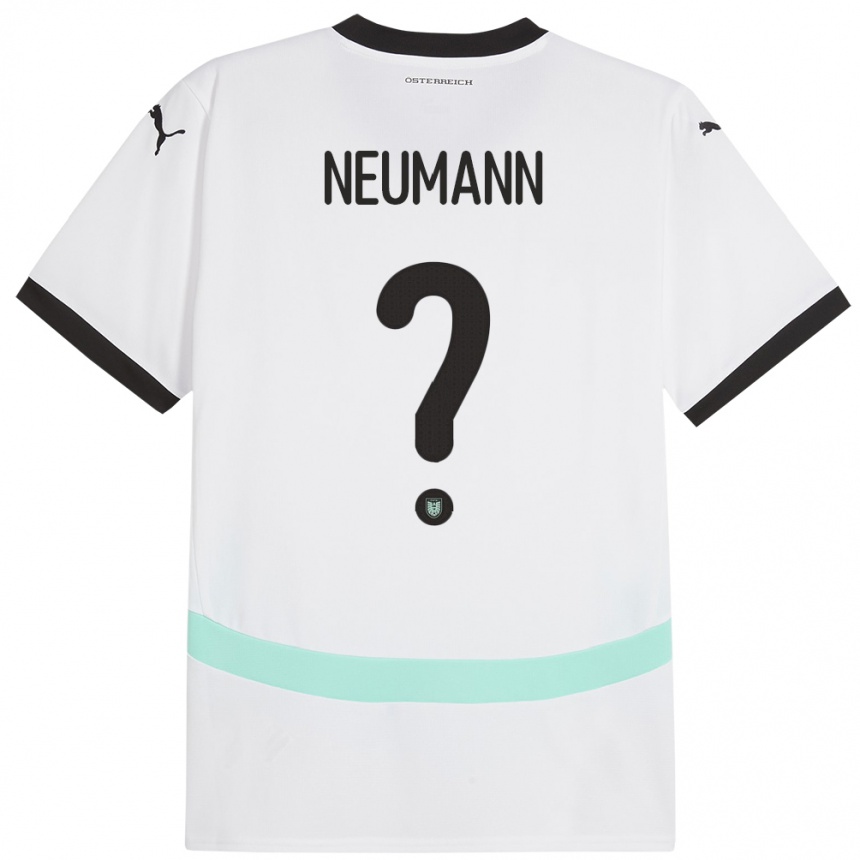 Niño Fútbol Camiseta Austria Moritz Neumann #0 Blanco 2ª Equipación 24-26 Argentina