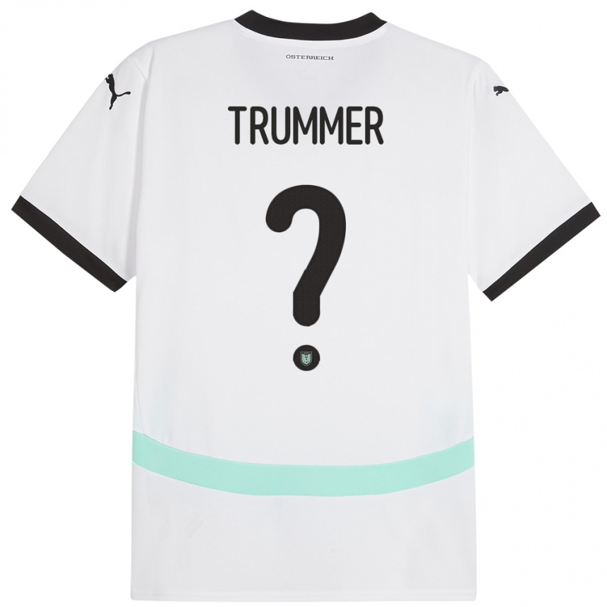 Niño Fútbol Camiseta Austria Tim Trummer #0 Blanco 2ª Equipación 24-26 Argentina