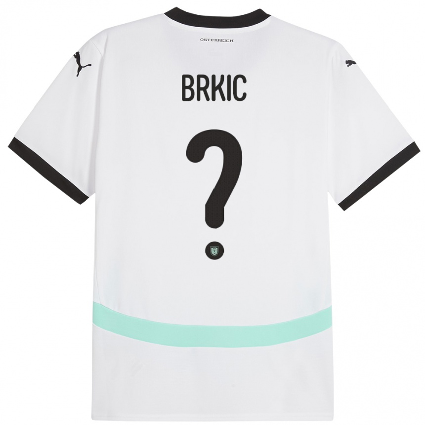 Niño Fútbol Camiseta Austria Tarik Brkic #0 Blanco 2ª Equipación 24-26 Argentina