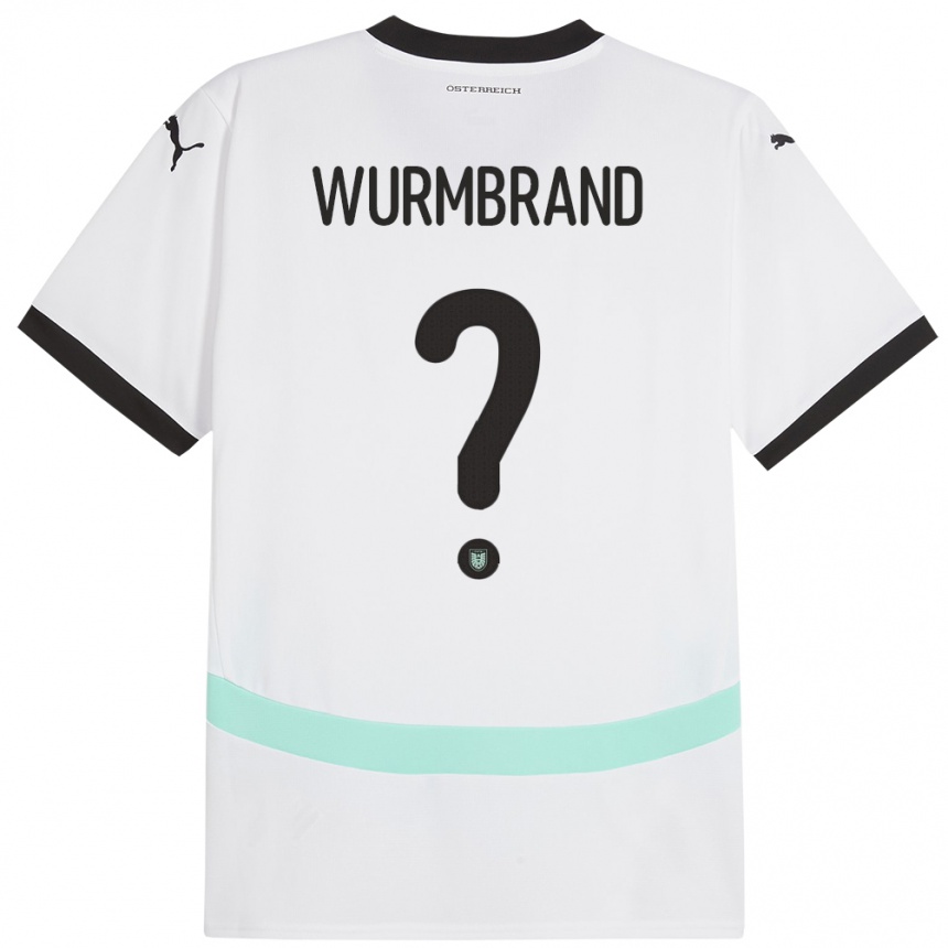 Niño Fútbol Camiseta Austria Nikolaus Wurmbrand #0 Blanco 2ª Equipación 24-26 Argentina