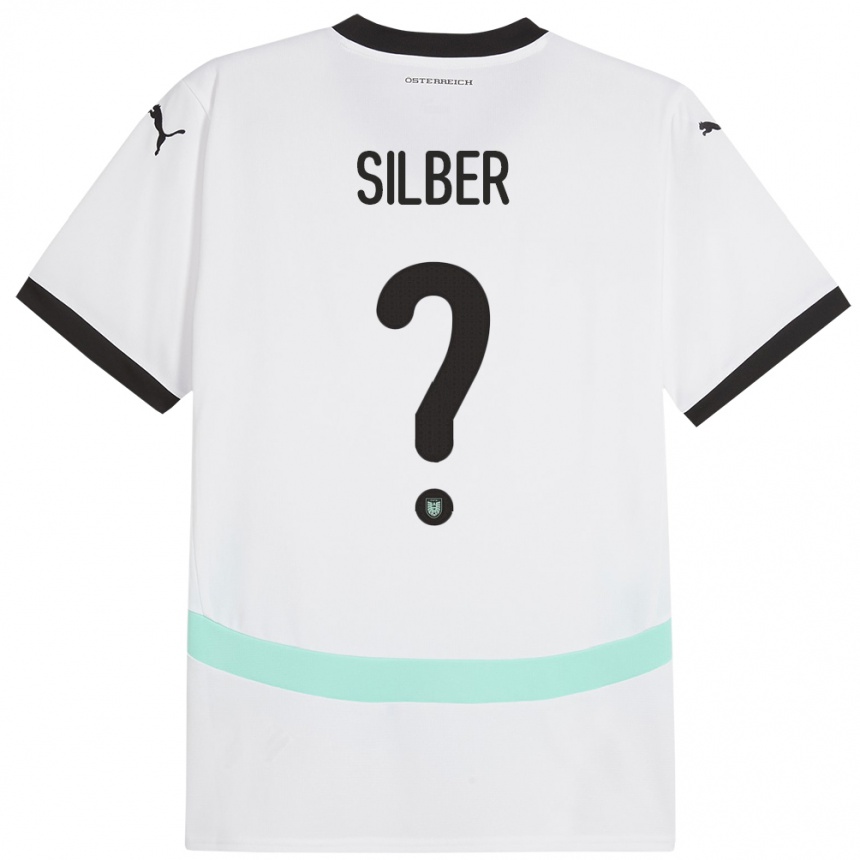 Niño Fútbol Camiseta Austria Fabian Silber #0 Blanco 2ª Equipación 24-26 Argentina