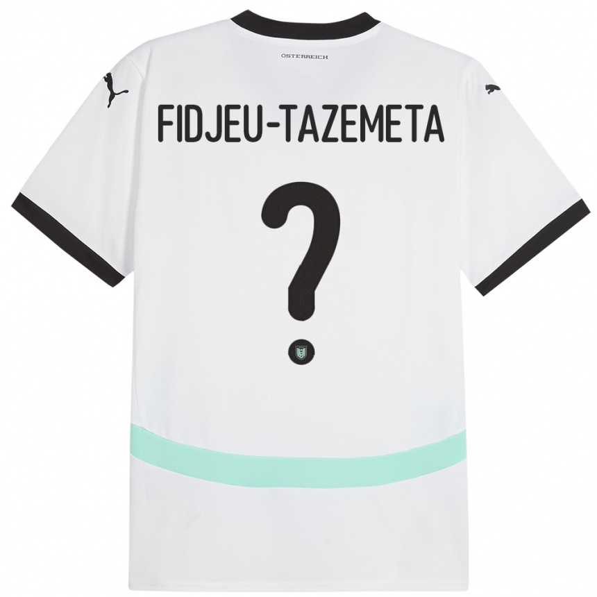 Niño Fútbol Camiseta Austria Thierry Fidjeu-Tazemeta #0 Blanco 2ª Equipación 24-26 Argentina