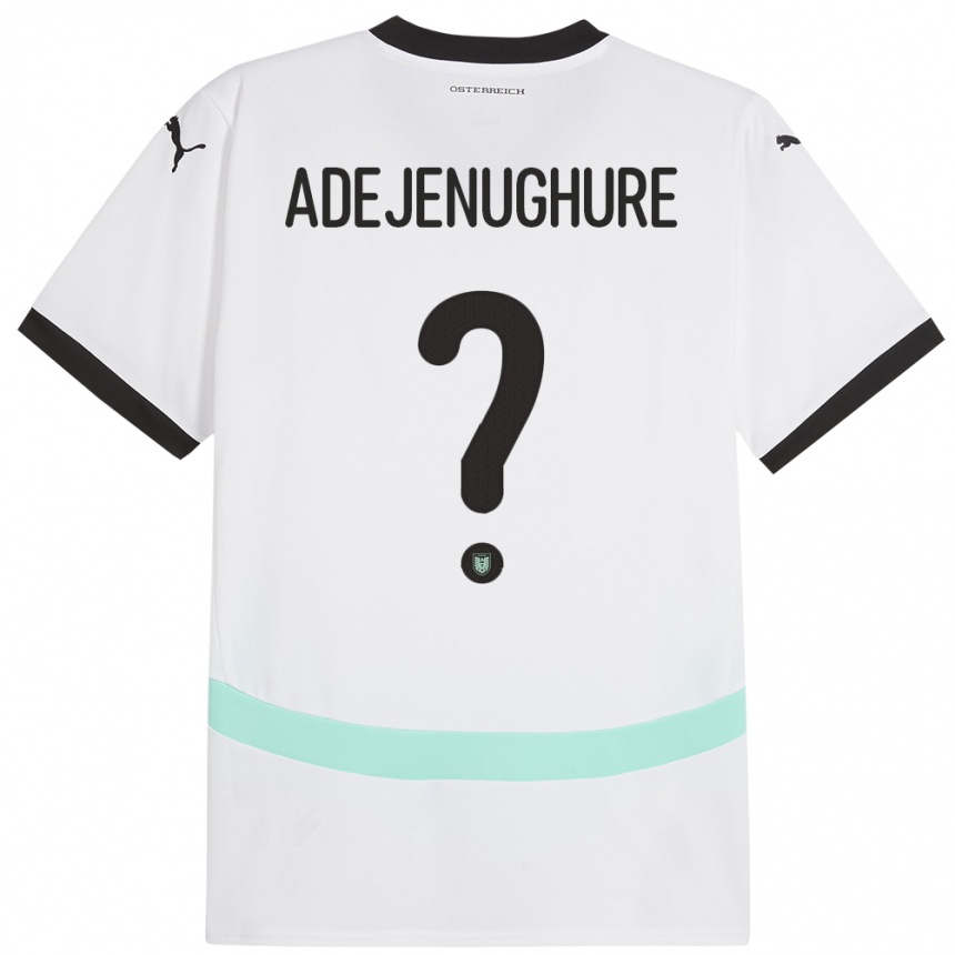 Niño Fútbol Camiseta Austria Oghenetejiri Adejenughure #0 Blanco 2ª Equipación 24-26 Argentina