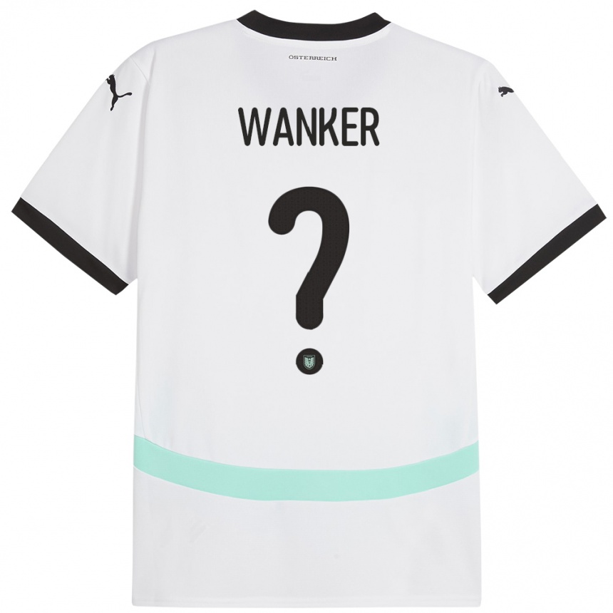 Niño Fútbol Camiseta Austria Jakob Wanker #0 Blanco 2ª Equipación 24-26 Argentina