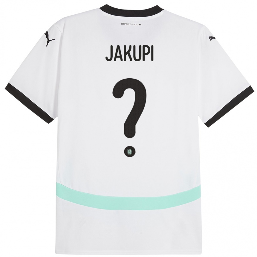 Niño Fútbol Camiseta Austria Edin Jakupi #0 Blanco 2ª Equipación 24-26 Argentina