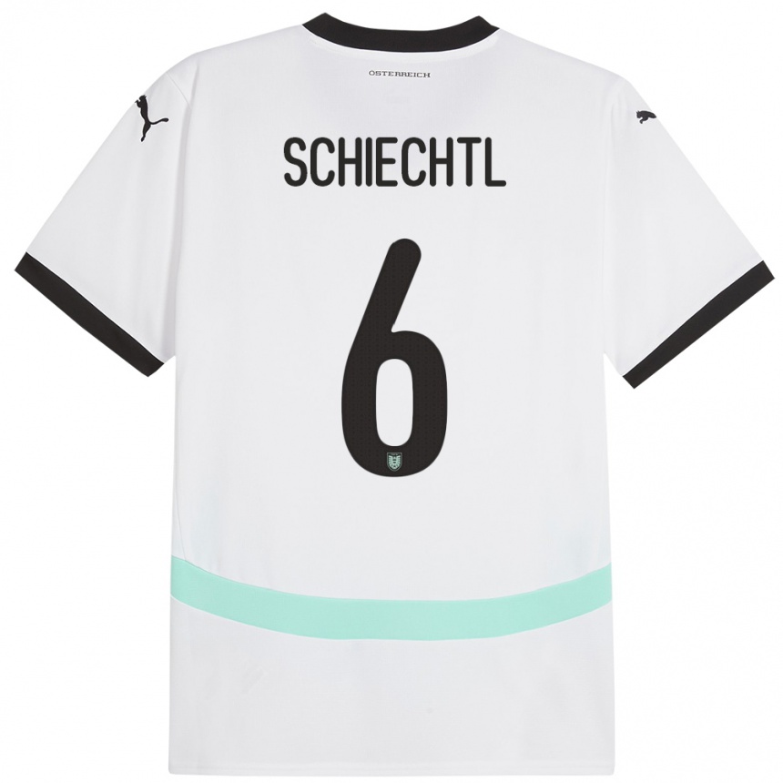 Niño Fútbol Camiseta Austria Katharina Schiechtl #6 Blanco 2ª Equipación 24-26 Argentina