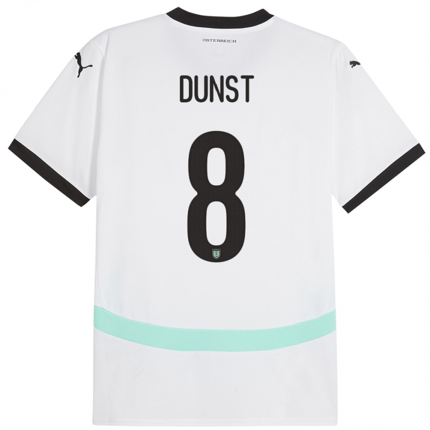 Niño Fútbol Camiseta Austria Barbara Dunst #8 Blanco 2ª Equipación 24-26 Argentina