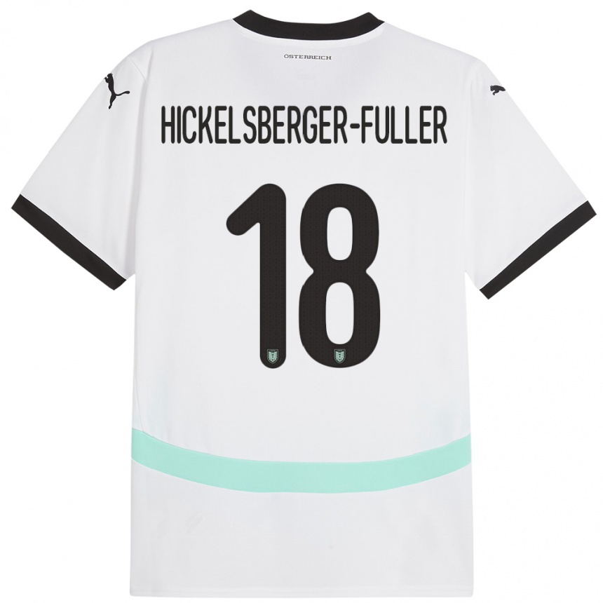 Niño Fútbol Camiseta Austria Julia Hickelsberger-Füller #18 Blanco 2ª Equipación 24-26 Argentina