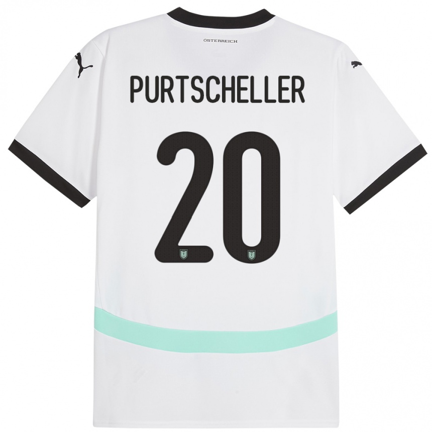 Niño Fútbol Camiseta Austria Lilli Purtscheller #20 Blanco 2ª Equipación 24-26 Argentina