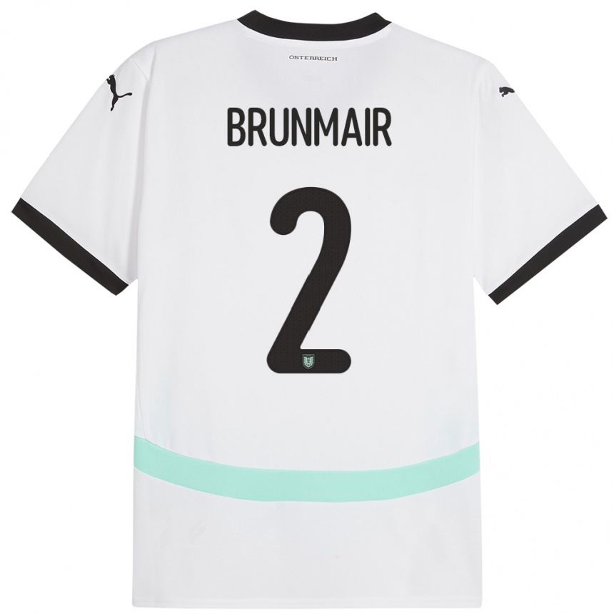 Niño Fútbol Camiseta Austria Livia Brunmair #2 Blanco 2ª Equipación 24-26 Argentina