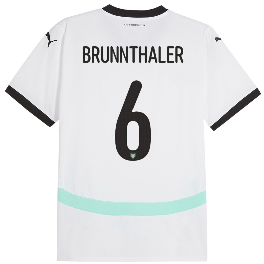 Niño Fútbol Camiseta Austria Melanie Brunnthaler #6 Blanco 2ª Equipación 24-26 Argentina