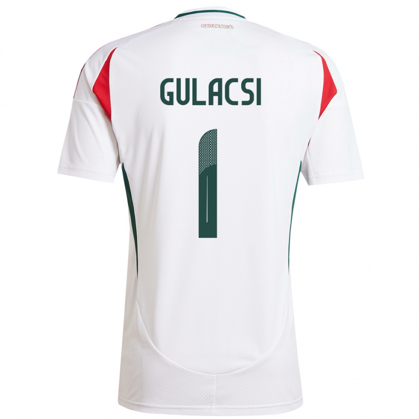 Niño Fútbol Camiseta Hungría Péter Gulácsi #1 Blanco 2ª Equipación 24-26 Argentina