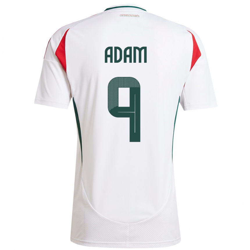 Niño Fútbol Camiseta Hungría Martin Ádám #9 Blanco 2ª Equipación 24-26 Argentina