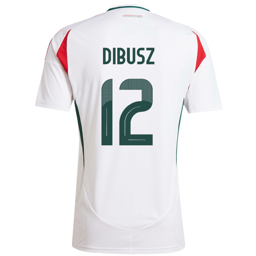 Niño Fútbol Camiseta Hungría Dénes Dibusz #12 Blanco 2ª Equipación 24-26 Argentina