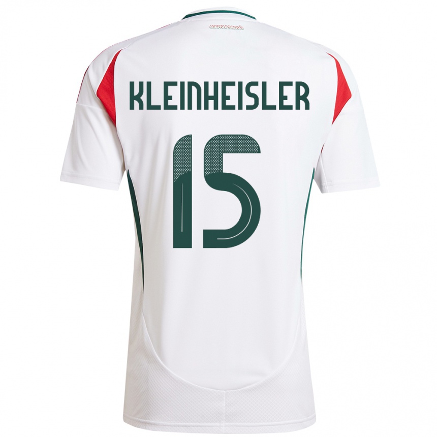 Niño Fútbol Camiseta Hungría László Kleinheisler #15 Blanco 2ª Equipación 24-26 Argentina