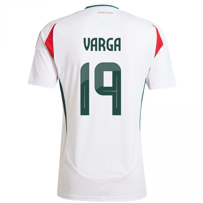 Niño Fútbol Camiseta Hungría Barnabás Varga #19 Blanco 2ª Equipación 24-26 Argentina