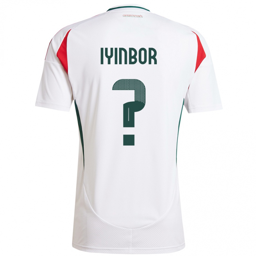 Niño Fútbol Camiseta Hungría Patrick Iyinbor #0 Blanco 2ª Equipación 24-26 Argentina