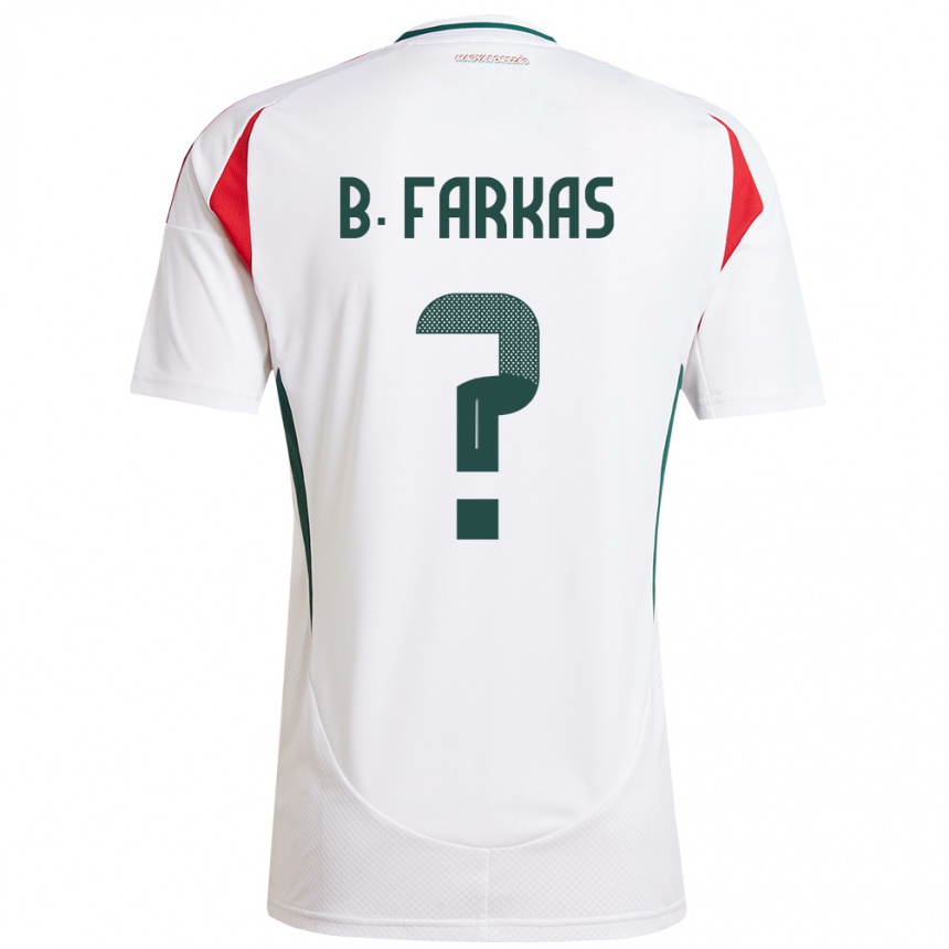 Niño Fútbol Camiseta Hungría Bendegúz Farkas #0 Blanco 2ª Equipación 24-26 Argentina