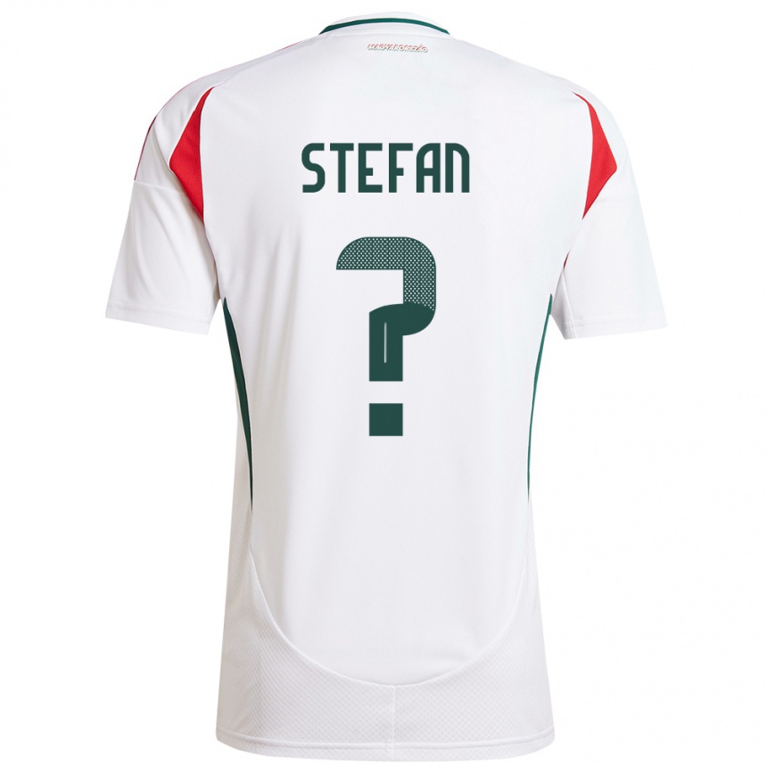 Niño Fútbol Camiseta Hungría Raúl Stefan #0 Blanco 2ª Equipación 24-26 Argentina