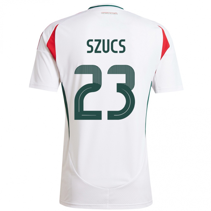 Niño Fútbol Camiseta Hungría Tamás Szűcs #23 Blanco 2ª Equipación 24-26 Argentina