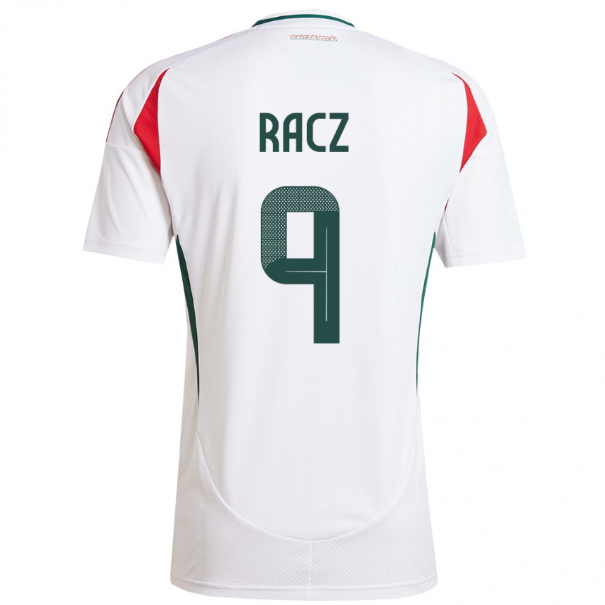 Niño Fútbol Camiseta Hungría Balázs Rácz #9 Blanco 2ª Equipación 24-26 Argentina