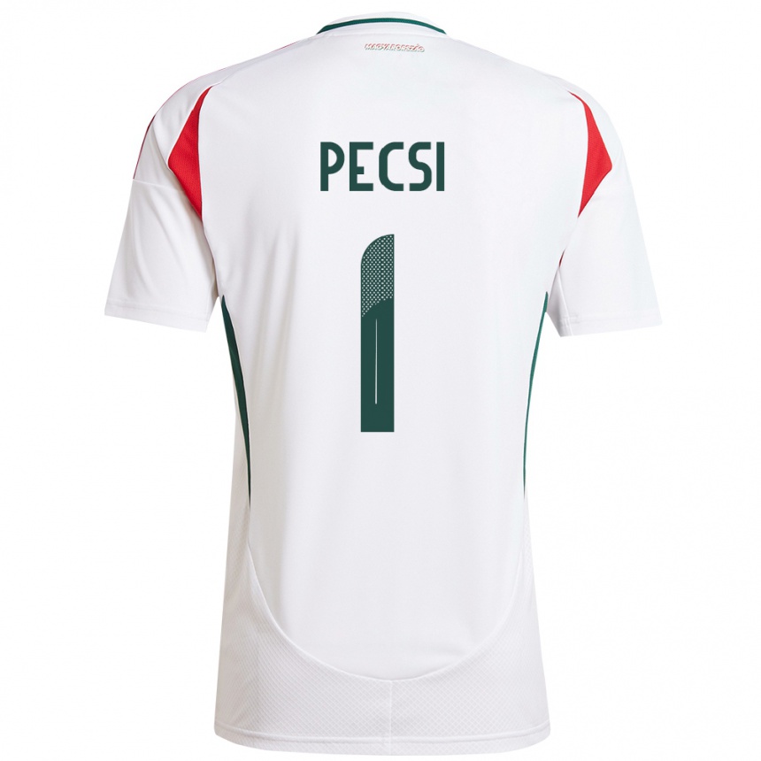 Niño Fútbol Camiseta Hungría Ármin Pécsi #1 Blanco 2ª Equipación 24-26 Argentina