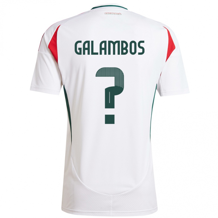 Niño Fútbol Camiseta Hungría János Galambos #0 Blanco 2ª Equipación 24-26 Argentina