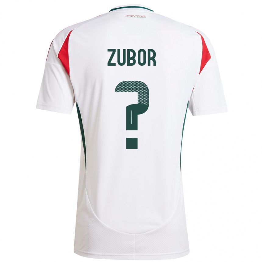 Niño Fútbol Camiseta Hungría Ádám Zubor #0 Blanco 2ª Equipación 24-26 Argentina