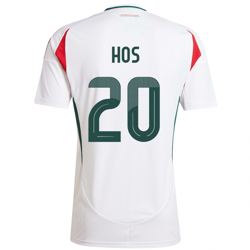 Niño Fútbol Camiseta Hungría Zsombor Hős #20 Blanco 2ª Equipación 24-26 Argentina