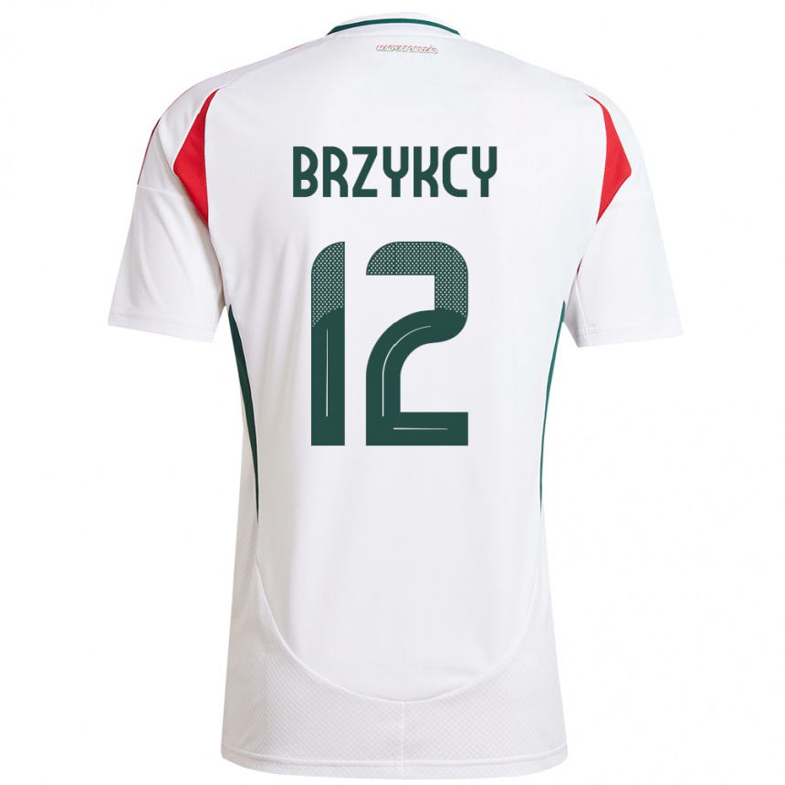 Niño Fútbol Camiseta Hungría Lauren Brzykcy #12 Blanco 2ª Equipación 24-26 Argentina