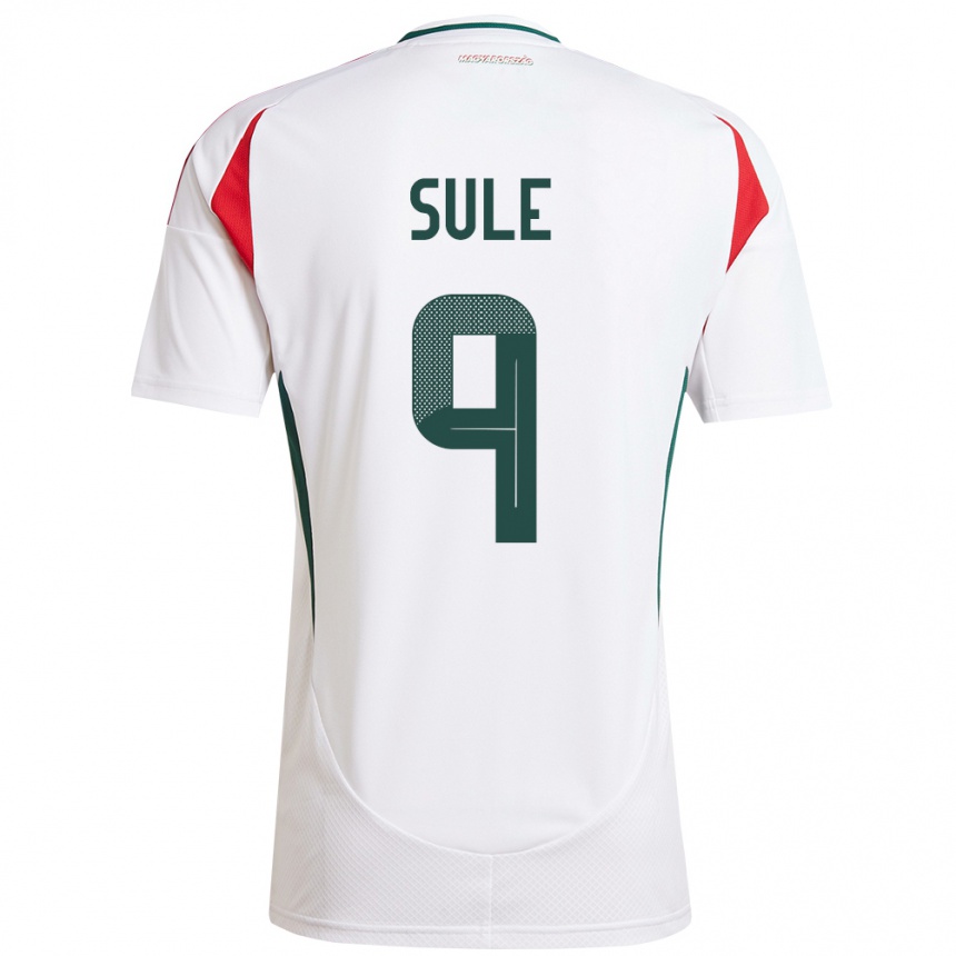 Niño Fútbol Camiseta Hungría Dóra Süle #9 Blanco 2ª Equipación 24-26 Argentina