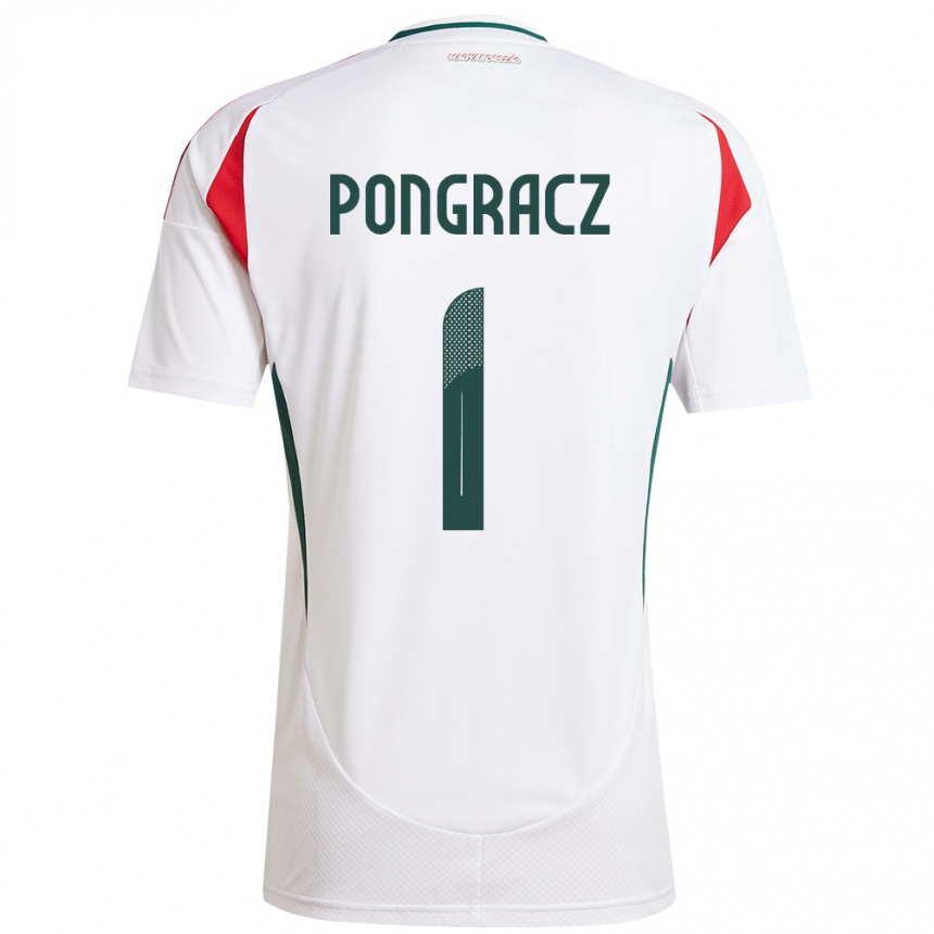 Niño Fútbol Camiseta Hungría Agness Pongracz #1 Blanco 2ª Equipación 24-26 Argentina