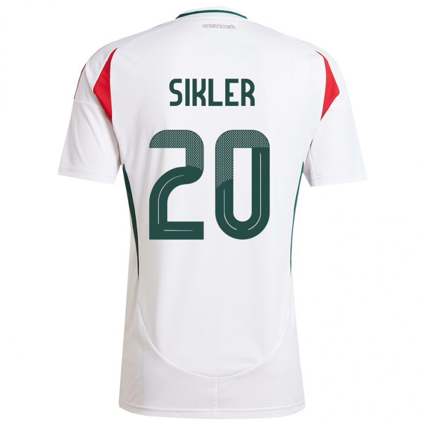 Niño Fútbol Camiseta Hungría Kinga Sikler #20 Blanco 2ª Equipación 24-26 Argentina