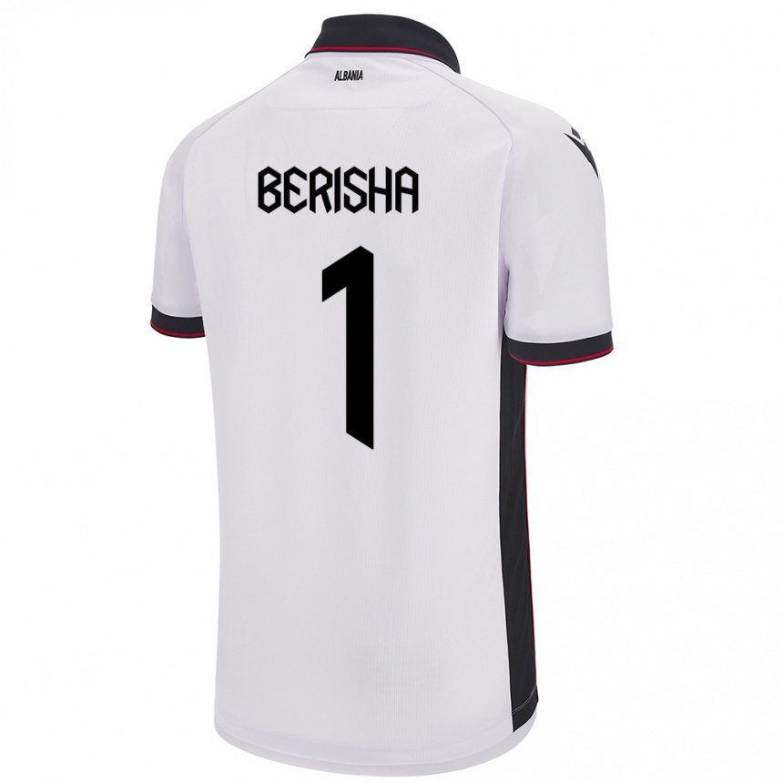 Niño Fútbol Camiseta Albania Etrit Berisha #1 Blanco 2ª Equipación 24-26 Argentina