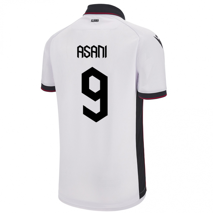 Niño Fútbol Camiseta Albania Jasir Asani #9 Blanco 2ª Equipación 24-26 Argentina