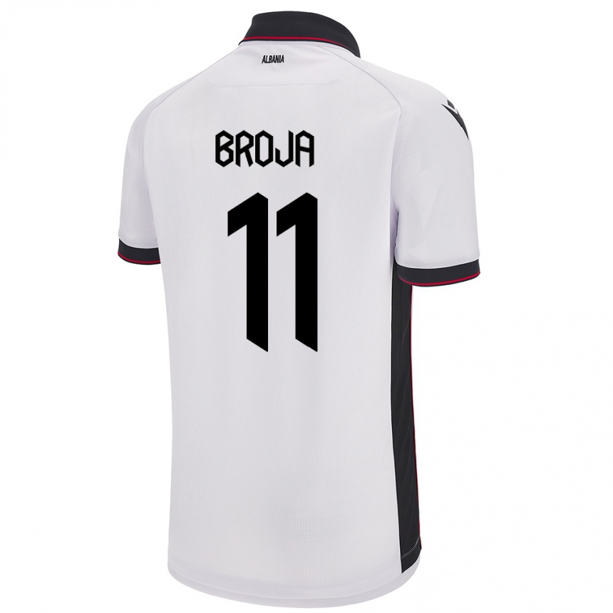 Niño Fútbol Camiseta Albania Armando Broja #11 Blanco 2ª Equipación 24-26 Argentina