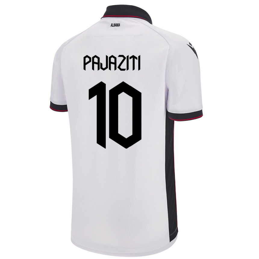 Niño Fútbol Camiseta Albania Adrion Pajaziti #10 Blanco 2ª Equipación 24-26 Argentina