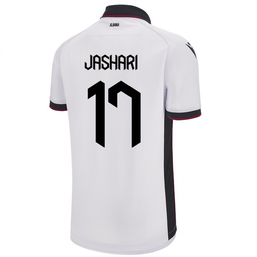 Niño Fútbol Camiseta Albania Elion Jashari #17 Blanco 2ª Equipación 24-26 Argentina